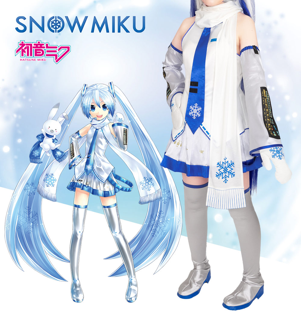 【新品最新品】雪ミク　初音ミクVOCALOID2019コスプレセット コスチューム・コスプレ